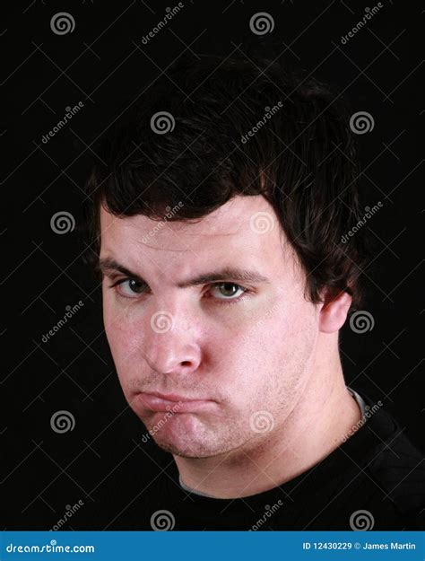 Young Man Scowling Stock Image Image Of Businessperson 12430229