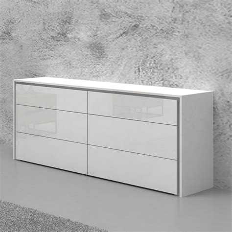 High Gloss White Modern Dresser Canvas Brah