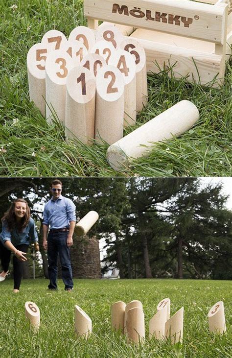 mölkky is a simple but slyly strategic outdoor skittles game similar to lawn bowling it s