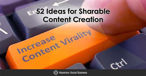 52 Ideas For Shareable Content Creation