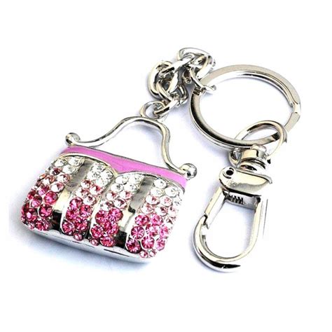 Customized Handbag Keychain Metal Plated Silver Key Chain Metal Keychain
