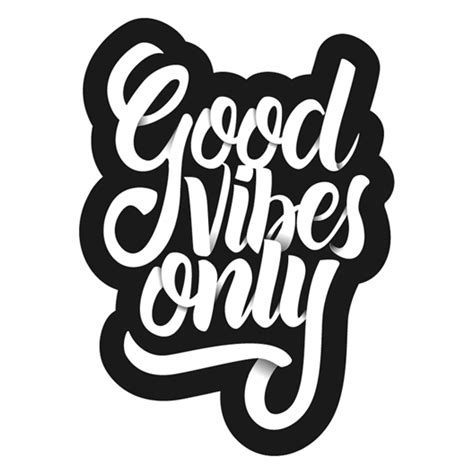 Good Vibes Only Black Sticker - Just Stickers : Just Stickers png image