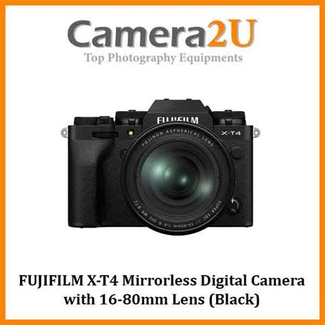 Fujifilm X T4 Mirrorless Digital Camera With 16 80mm Lens Black