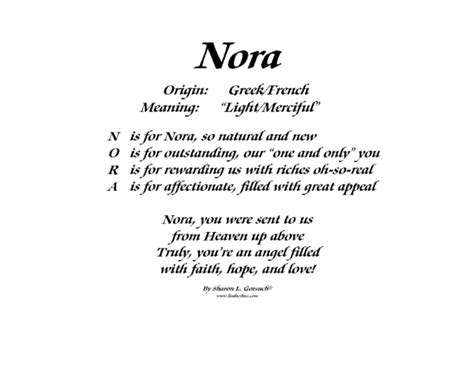 Meaning Of Nora Lindseyboo