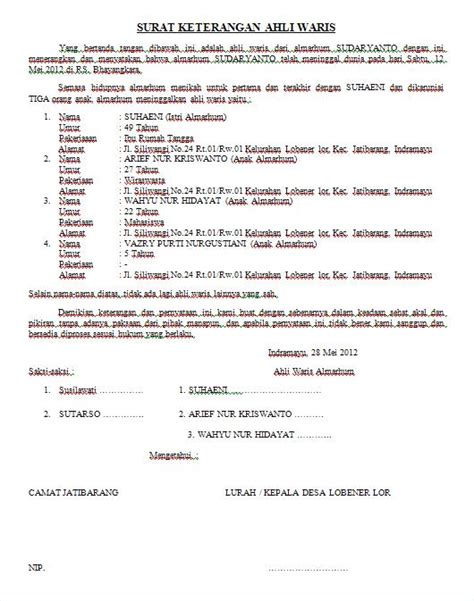 Contoh surat kuasa perwakilan memang kerap kali dibutuhkan saat seorang tidak bisa melakukan secara langsung sebuah pekerjaan namun masih tetap bukti sebagai penerima warisan yang sah diperlihatkan oleh surat dari ahli waris. Contoh Surat Kuasa dan Surat keterangan ahli waris ...