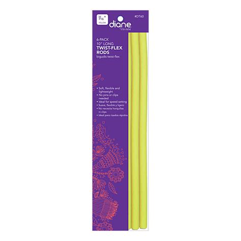 Pack Twist Flex Flexi Rods For Natural Hair Long Yellow By
