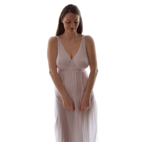 White Sheer Nightgown See Through Lingerie Maxi Dress Gift Etsy