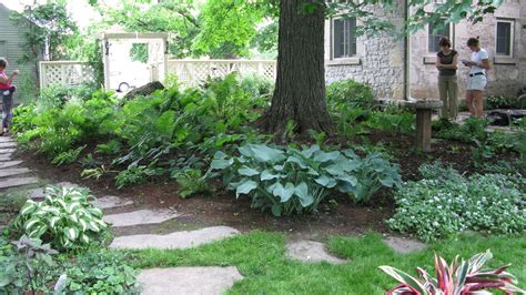 Use the same type and color of mulch throughout your landscape to create a unified aesthetic. Empress of Dirt - inspiration for under our pine trees in the backyard. | hosta | Pinterest ...