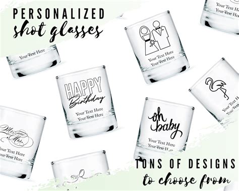 Personalized Shot Glasses Custom Shot Glasses Personalized Glassware Wedding Shot Glass Birthday