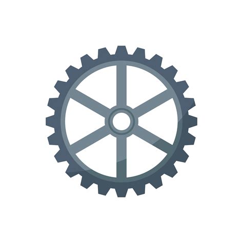 Cogwheel Isolated Icon Graphic Illustration Download Free Vectors