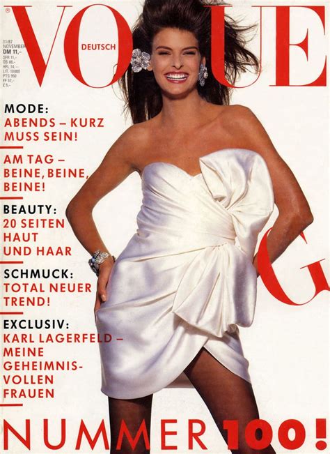 Linda Evangelista Throughout The Years In Vogue Vogue Deutsch Linda