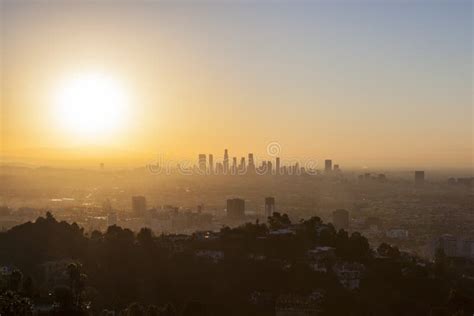 Downtown Los Angeles Above Fog Stock Photos Free And Royalty Free Stock