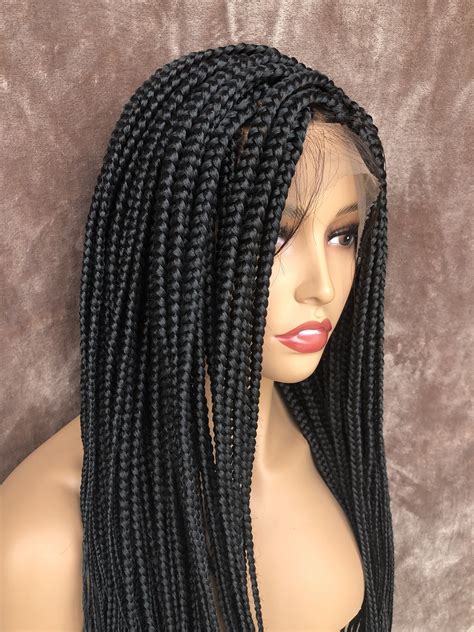 Small Box Braided Full Lace Wig Braids Wig With Full Lace Etsy