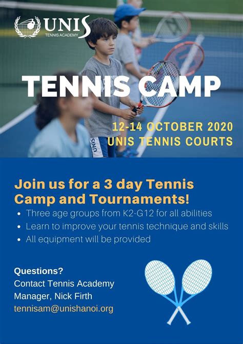 Tennis October Camp And Tournaments Mshs Spaces Available Co