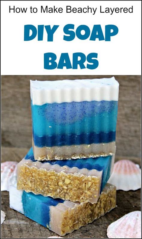 Learn how to make homemade lotion bars tutorial. How to Make Beach Inspired Layered DIY Soap Bars