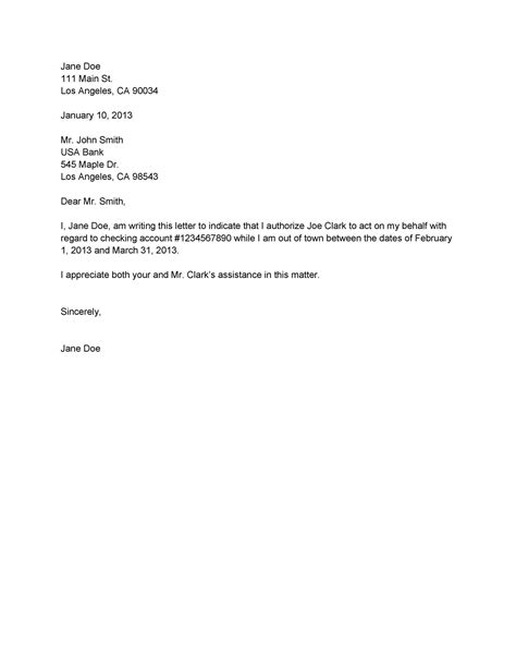 Authorization Letter Sample For Sss Pension Authorization Letter Porn