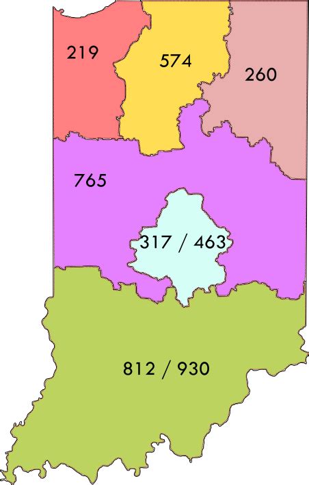 Fileindiana Area Codes 2021png Wikimedia Commons