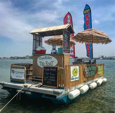 Capn Mikes Tiki Boat Is A Floating Concession Stand That Delivers