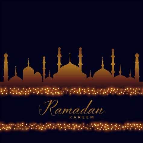 Ramadan Kareem Islamic Background With Lights Decoration Download