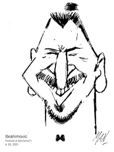 Ibrahimovic By Enzo Maneglia Man Famous People Cartoon Toonpool