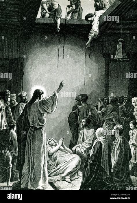 Jesus Heals A Paralyzed Man Alexandre Bida 1823 1895french Print