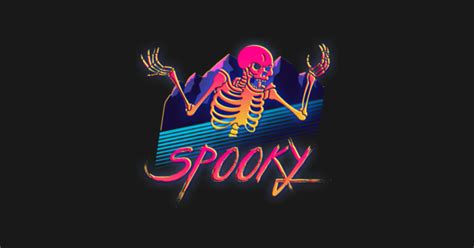Retro Vapor Wave Spooky Skeleton Meme Spooky Skeleton Kids T Shirt
