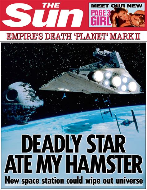 Add this link in your rss aggregator for subscribing to our news feed. 25 Fake 'Star Wars' News Headlines From 'The Sun'