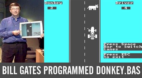 Donkey.bas: Bill Gates Programmed World's 1st PC Game In 1981 — Play It