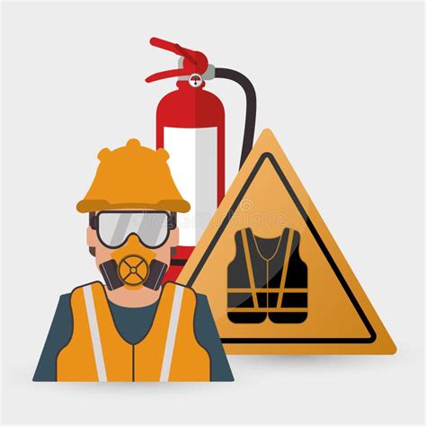 Safety At Work Icon Design Stock Vector Illustration Of Security