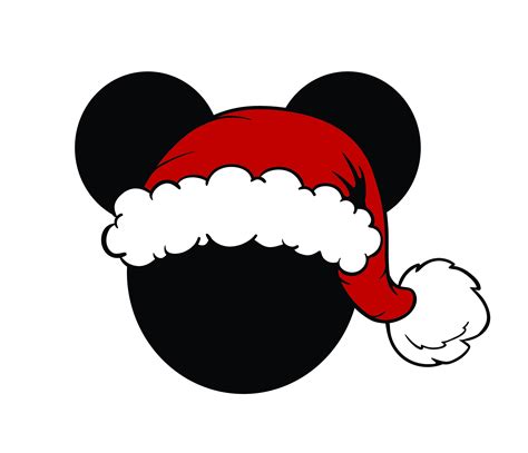 Mickey With Santa Hat Svg Mickey Santa Ears Svg Mickey Svg Mickey Mouse
