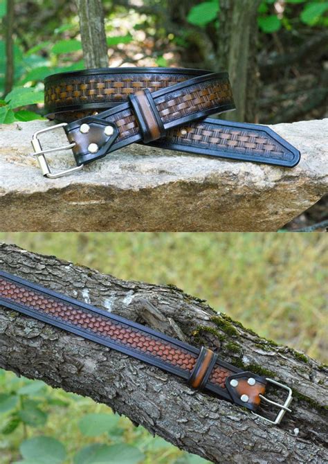 Leather Accessories For Men Custom Tooled Leather Belt Strap Etsy