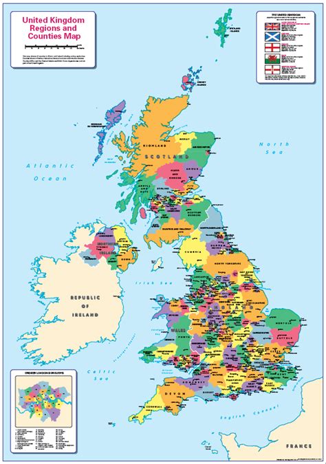 If you are interested in united kingdom and the geography of europe our large laminated map of europe might be just what you need. Children's United Kingdom counties and regions map - £14 ...