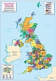 United Kingdom counties and regions map - small - Cosmographics Ltd
