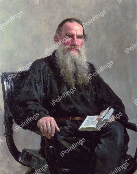 The Portrait Of Leo Tolstoy 1887 Painting By Ilya Repin Reproduction