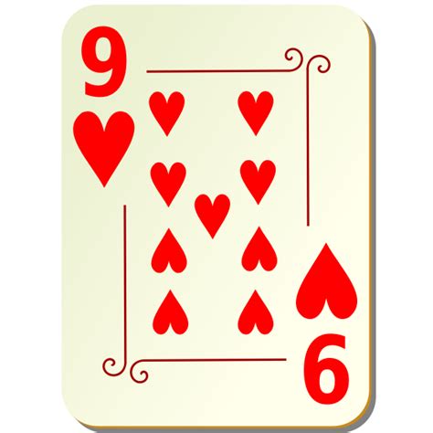Nine Of Hearts Vector Image Free Svg