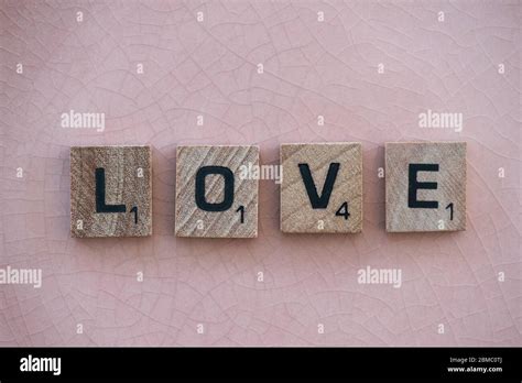 Love In Block Letters Stock Photo Alamy