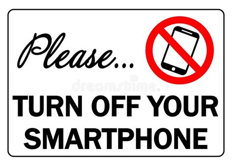 Please Turn Off Your Smartphone Information And Courtesy Sign With