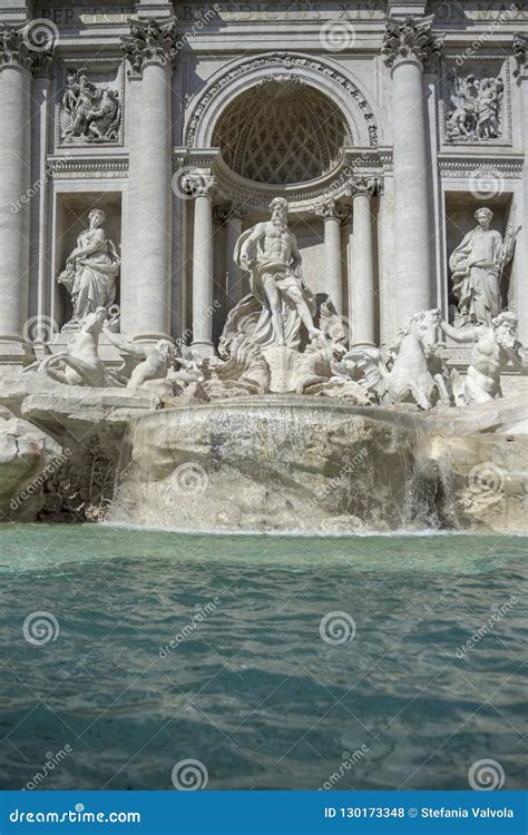Trevi Fountain Baroque Architecture In Rome Italy Stock Photo Image