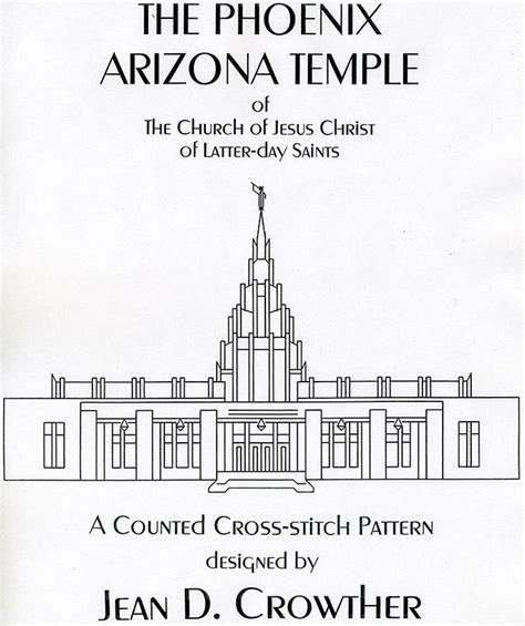 Choose style of artwork *. Phoenix Arizona Temple (Cross Stitch Pattern) (With images ...
