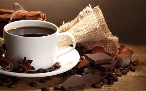 กาแฟชอคโกแลตอาหารถวยถวความละเอยดสงวอลลเปเปอรเดสกทอป HD ไวดส