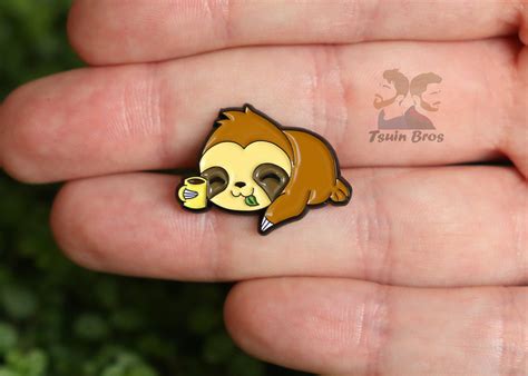Sloth Panda Or Fox Pins Animal Enamel Pin Etsy España Enamel Pins