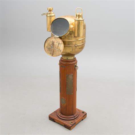 Ships Binnacle With Compass England Early 20th Century Husun