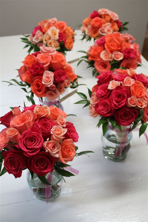 Peach Coral And Off Wedding Bouquets Wedding Bouquet Peach Coral