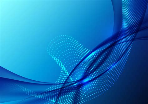 Blue Color Waves Particle And Geometric Abstract Background Design