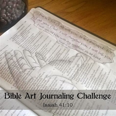 Upheld By His Righteous Right Hand ~ Bible Art Journaling Challenge