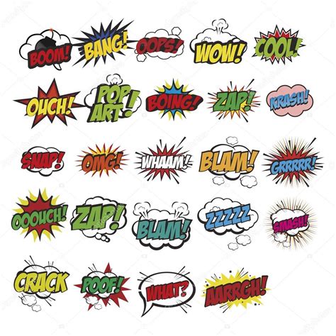 Comic Expressions Set — Stock Vector © Laudiseno 79362194