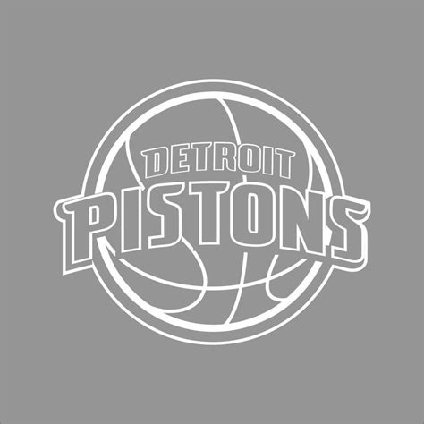 Detroit Pistons Nba Team Logo 1color Vinyl Decal Sticker Car Window