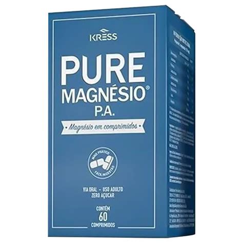 Pure Magnésio Suplemento Alimentar zero açúcar Rico Em Magnésio 60cp