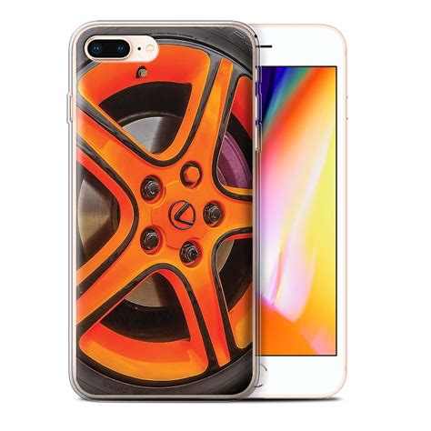 Stuff4 Gel Tpu Casecover For Apple Iphone 8 Plusorangepinkalloy