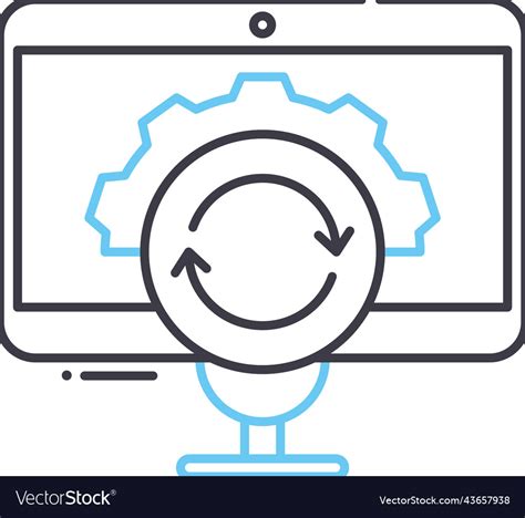 Operational Technology Line Icon Outline Symbol Vector Image